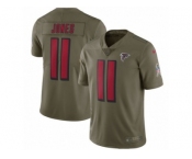 Men Nike Atlanta Falcons #11 Julio Jones Limited Olive 2017 Salute to Service NFL Jersey