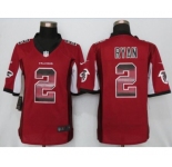 Men Nike Atlanta Falcons #2 Matt Ryan Red Strobe Limited Jersey
