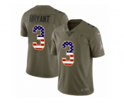 Men Nike Atlanta Falcons #3 Matt Bryant Limited Olive USA Flag 2017 Salute to Service NFL Jersey