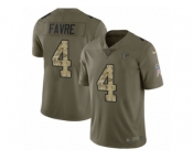 Men Nike Atlanta Falcons #4 Brett Favre Limited Olive Camo 2017 Salute to Service NFL Jersey
