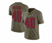 Men Nike Atlanta Falcons #40 Derrick Coleman Limited Olive 2017 Salute to Service NFL Jersey