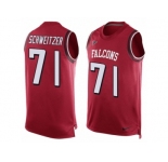 Men Nike Atlanta Falcons #71 Wes Schweitzer Limited Red Player Name & Number Tank Top NFL Jersey