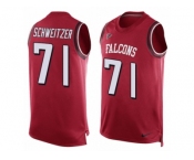 Men Nike Atlanta Falcons #71 Wes Schweitzer Limited Red Player Name & Number Tank Top NFL Jersey