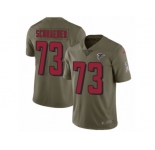 Men Nike Atlanta Falcons #73 Ryan Schraeder Limited Olive 2017 Salute to Service NFL Jersey