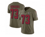 Men Nike Atlanta Falcons #73 Ryan Schraeder Limited Olive 2017 Salute to Service NFL Jersey