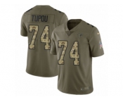 Men Nike Atlanta Falcons #74 Tani Tupou Limited Olive Camo 2017 Salute to Service NFL Jersey