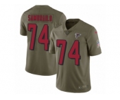 Men Nike Atlanta Falcons #74 Ty Sambrailo Limited Olive 2017 Salute to Service NFL Jersey