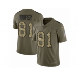 Men Nike Atlanta Falcons #81 Austin Hooper Limited Olive Camo 2017 Salute to Service NFL Jersey