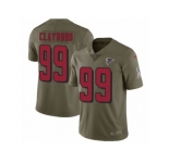 Men Nike Atlanta Falcons #99 Adrian Clayborn Limited Olive 2017 Salute to Service NFL Jersey