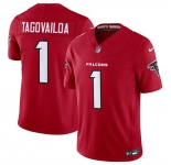 Men's Atlanta Falcons #1 Tua Tagovailoa Red 2026 New F.U.S.E. Vapor Untouchable Limited Football Stitched Jersey
