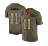 Men's Atlanta Falcons #11 Julio Jones 2019 Olive Camo Salute to Service Limited Jersey
