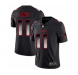 Men's Atlanta Falcons #11 Julio Jones Black Smoke Fashion Limited Jersey