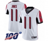 Men's Atlanta Falcons #11 Julio Jones White Vapor Untouchable Limited Player 100th Season Football Jersey