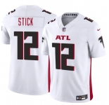Men's Atlanta Falcons #12 Easton Stick White 2025 F.U.S.E. Vapor Untouchable Limited Football Stitched Jersey