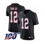 Men's Atlanta Falcons #12 Mohamed Sanu Black Alternate Vapor Untouchable Limited Player 100th Season Football Jersey
