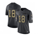 Men's Atlanta Falcons #18 Calvin Ridley Limited Black 2016 Salute to Service Football Jersey