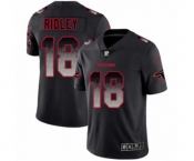 Men's Atlanta Falcons #18 Calvin Ridley Limited Black Smoke Fashion Football Jersey