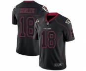 Men's Atlanta Falcons #18 Calvin Ridley Limited Lights Out Black Rush Football Jersey