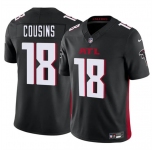 Men's Atlanta Falcons #18 Kirk Cousins Black 2023 F.U.S.E. Vapor Untouchable Limited Football Stitched Jersey