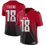 Men's Atlanta Falcons #18 Kirk Cousins Red Black Vapor Untouchable Limited Football Stitched Jersey