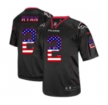 Men's Atlanta Falcons #2 Matt Ryan Black USA Flag Fashion Football Jersey