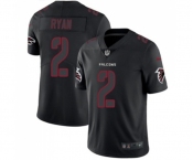 Men's Atlanta Falcons #2 Matt Ryan Limited Black Rush Impact Football Jersey