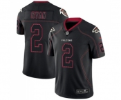 Men's Atlanta Falcons #2 Matt Ryan Limited Lights Out Black Rush Football Jersey