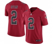 Men's Atlanta Falcons #2 Matt Ryan Limited Red Rush Vapor Untouchable Football Jersey