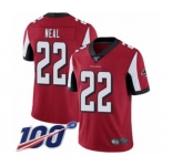 Men's Atlanta Falcons #22 Keanu Neal Red Team Color Vapor Untouchable Limited Player 100th Season Football Jersey