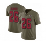 Men's Atlanta Falcons #26 Isaiah Oliver Limited Olive 2017 Salute to Service Football Jersey