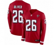 Men's Atlanta Falcons #26 Isaiah Oliver Limited Red Therma Long Sleeve Football Jersey