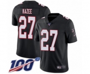 Men's Atlanta Falcons #27 Damontae Kazee Black Alternate Vapor Untouchable Limited Player 100th Season Football Jersey