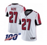 Men's Atlanta Falcons #27 Damontae Kazee White Vapor Untouchable Limited Player 100th Season Football Jersey