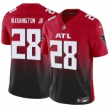 Men's Atlanta Falcons #28 Carlos Washington Jr Red Black 2024 F.U.S.E Vapor Untouchable Limited Football Stitched Jersey