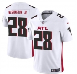 Men's Atlanta Falcons #28 Carlos Washington Jr White Vapor Untouchable Limited Football Stitched Jersey