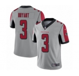 Men's Atlanta Falcons #3 Matt Bryant Limited Silver Inverted Legend Football Jersey