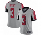 Men's Atlanta Falcons #3 Matt Bryant Limited Silver Inverted Legend Football Jersey