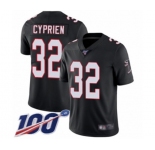 Men's Atlanta Falcons #32 Johnathan Cyprien Black Alternate Vapor Untouchable Limited Player 100th Season Football Jersey
