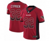 Men's Atlanta Falcons #32 Johnathan Cyprien Limited Red Rush Drift Fashion Football Jersey