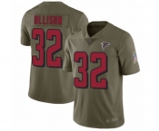Men's Atlanta Falcons #32 Qadree Ollison Limited Olive 2017 Salute to Service Football Jersey