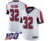 Men's Atlanta Falcons #32 Qadree Ollison White Vapor Untouchable Limited Player 100th Season Football Jersey