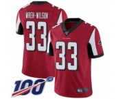 Men's Atlanta Falcons #33 Blidi Wreh-Wilson Red Team Color Vapor Untouchable Limited Player 100th Season Football Jersey