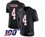 Men's Atlanta Falcons #4 Giorgio Tavecchio Black Alternate Vapor Untouchable Limited Player 100th Season Football Jersey