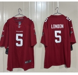 Men's Atlanta Falcons #5 Drake London Red 2026 New Vapor Untouchable Limited Stitched Football Jersey