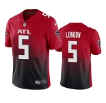 Men's Atlanta Falcons #5 Drake London Red Black Vapor Untouchable Limited Stitched Jersey