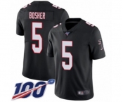 Men's Atlanta Falcons #5 Matt Bosher Black Alternate Vapor Untouchable Limited Player 100th Season Football Jersey