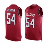 Men's Atlanta Falcons #54 Foye Oluokun Limited Red Player Name & Number Tank Top Football Jersey