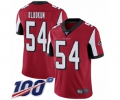 Men's Atlanta Falcons #54 Foye Oluokun Red Team Color Vapor Untouchable Limited Player 100th Season Football Jersey