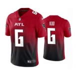 Men's Atlanta Falcons #6 Younghoe Koo New Black Red Vapor Untouchable Limited Stitched Jersey