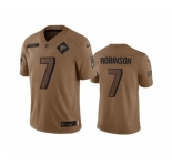 Men's Atlanta Falcons #7 Bijan Robinson 2023 Brown Salute To Setvice Limited Football Stitched Jersey